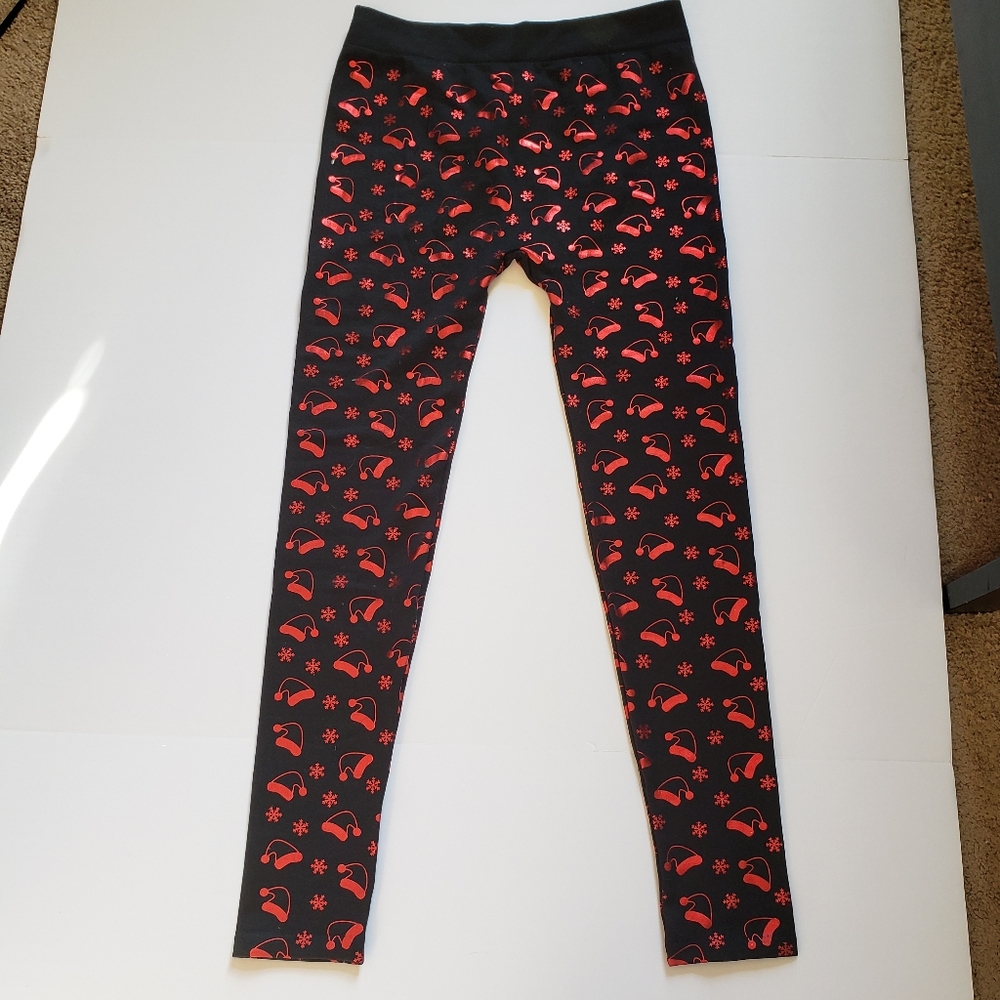 Womens Christmas Novelty fleece lined leggings. New without tags. Size L/XL